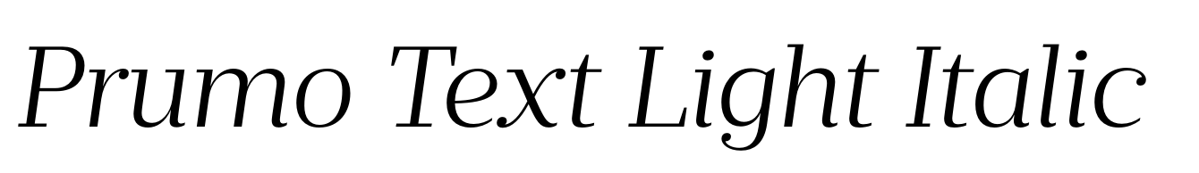 Prumo Text Light Italic